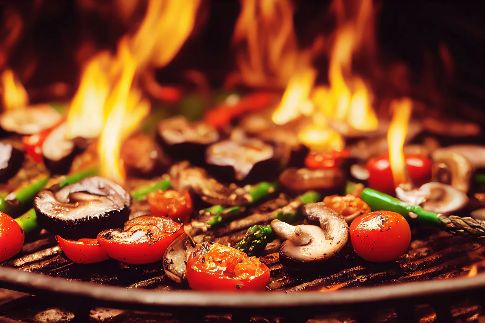 vegetable-mix-grilling-flame